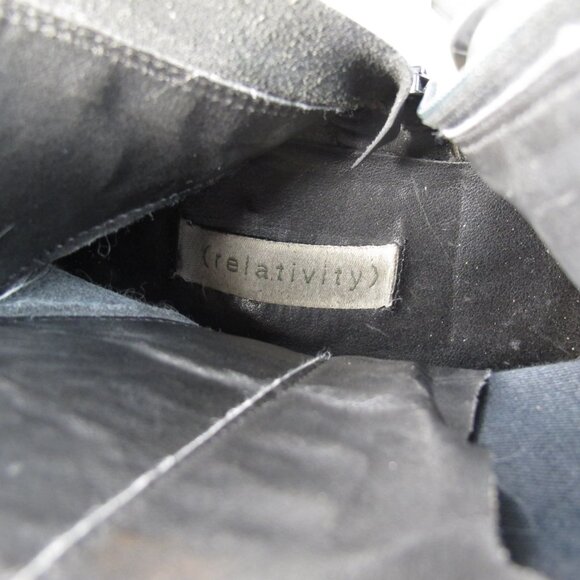 Relativity Women's Vintage Platform Ankle Boots Black Leather Size 10 - Picture 7 of 8